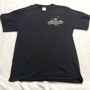 Black McDonald and saweetie collar shirt